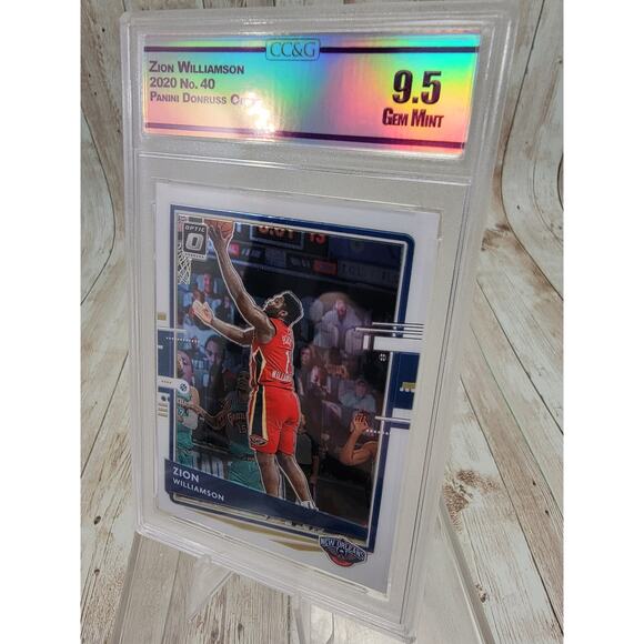 2020-21 Donruss Optic Zion Williamson White Prizm /99 CCG 9.5 Gem Mint - Picture 4 of 5